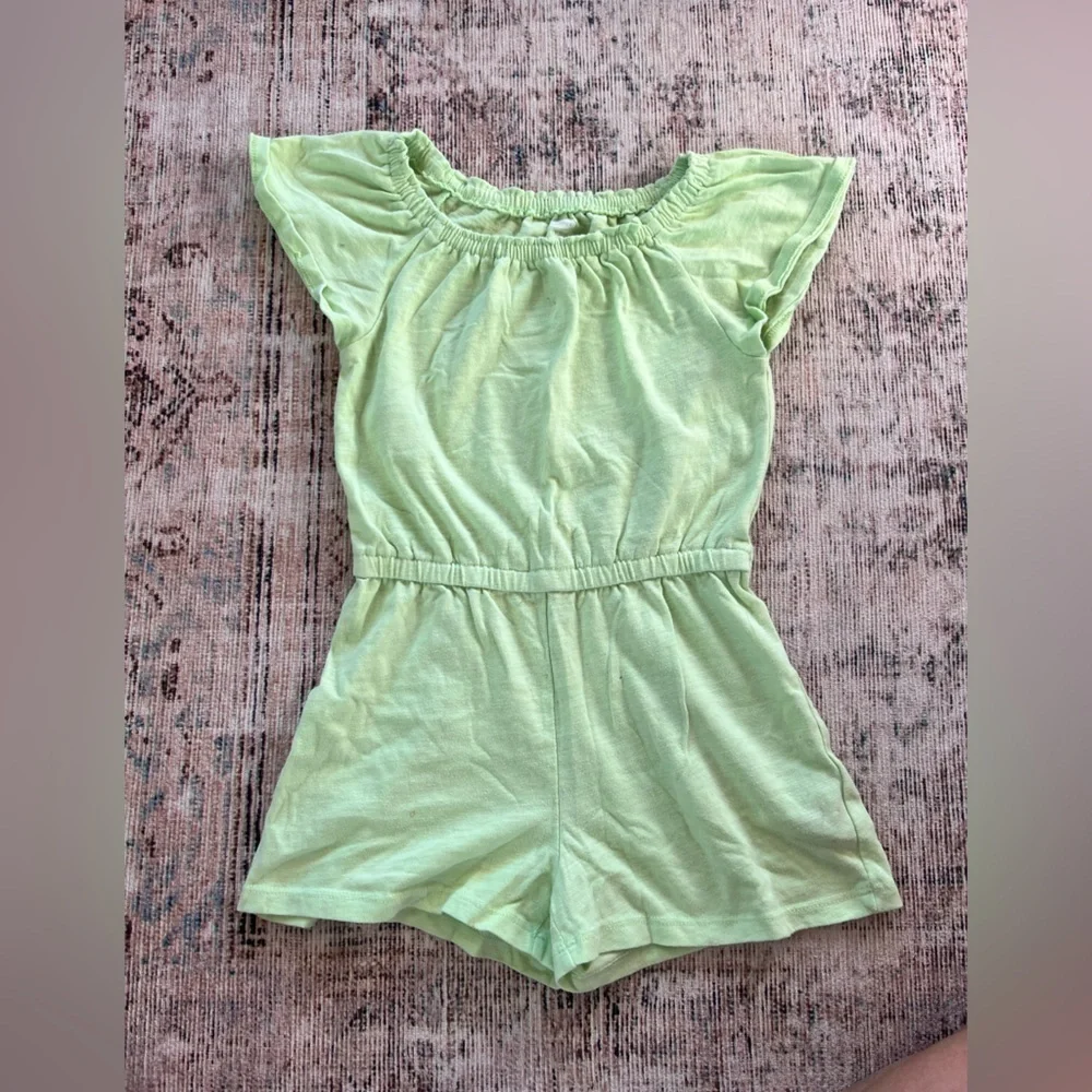 Old Navy Green Jumpsuit with Ruffled Sleeves